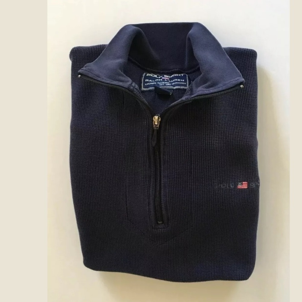 Vintage Polo Sport Ralph Lauren Sweater USA Flag